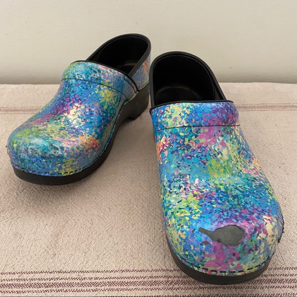Dansko Multi Color Blue Yellow Purple Multi-Color